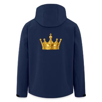 Golden Crown Ornament - Men’s Recycled Softshell Jacket by Stanley/Stella - navy - Back - AI Model Male 185 light (185cm)