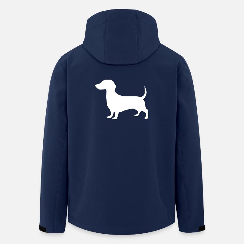 Silhouettes blanches des Teckels - Veste softshell homme en polyester recyclé Stanley/Stella - marine