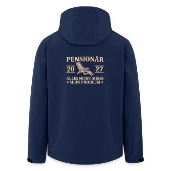 Pensionär 2027 Liegestuhl Abschiedsgeschenk - Recycelte Männer Softshell-Jacke von Stanley/Stella - Navy - Hinten - AI Model Male 185 light (185cm)