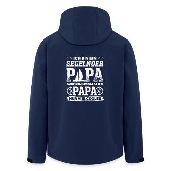 voile marin voile voile chemise Papa - Veste softshell homme en polyester recyclé Stanley/Stella - marine - Dos - AI Model Male 185 light (185cm)