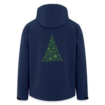 Christmas tree Christmas Santa fir snowflakes - Men’s Recycled Softshell Jacket by Stanley/Stella - navy - Back - AI Model Male 185 light (185cm)