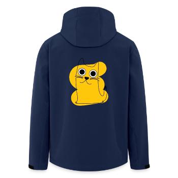 Yellow Cat - Men’s Recycled Softshell Jacket by Stanley/Stella - navy - Back - AI Model Male 185 light (185cm)