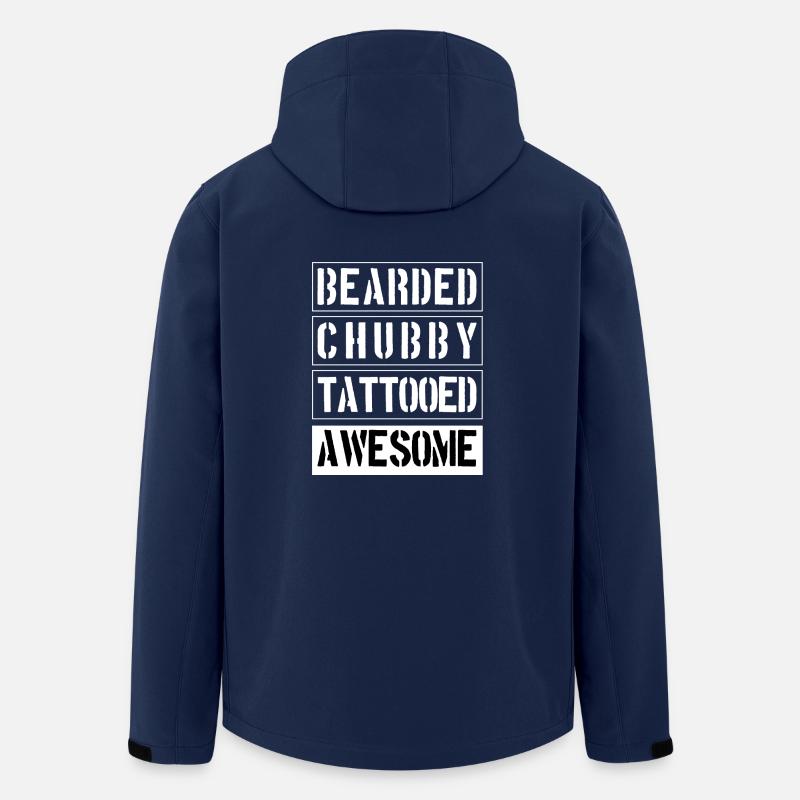 Chubby Barbu tatoué génial - Veste softshell homme en polyester recyclé Stanley/Stella - marine