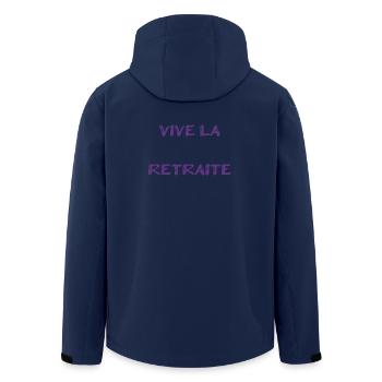 RETRAITE. RETRAITE. RETRAITEE. SENIOR. MAMIE. PAPY - Veste softshell homme en polyester recyclé Stanley/Stella - marine - Dos - AI Model Male 185 light (185cm)