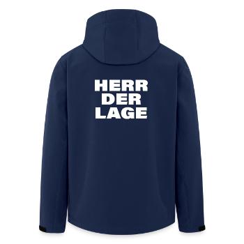 HERR DER LAGE - Recycelte Männer Softshell-Jacke von Stanley/Stella - Navy - Hinten - AI Model Male 185 light (185cm)