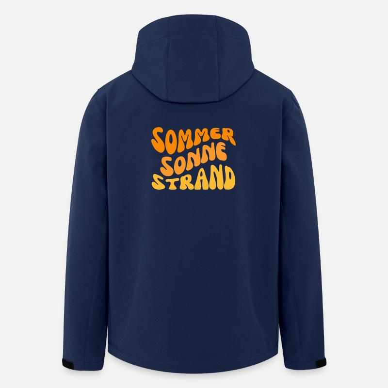 Sommer Sonne Strand Wavy - Recycelte Männer Softshell-Jacke von Stanley/Stella - Navy