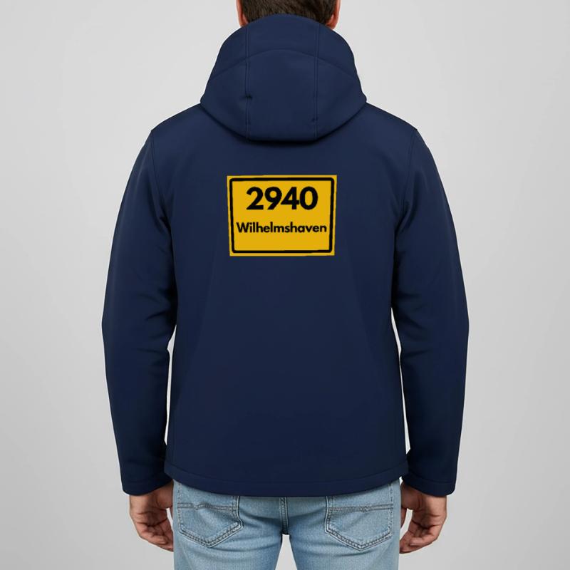 OLD POSTCODE POSTCODE RETRO 2940 WILHELMSHAVEN Men’s Recycled Softshell Jacket Discoverer by Stanley/Stella