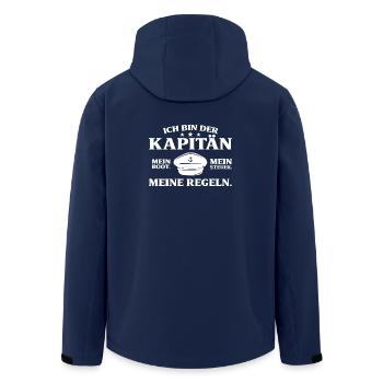 Kapitän Mein Boot Mein Steuer - Bootsfahrer - Recycelte Männer Softshell-Jacke von Stanley/Stella - Navy - Hinten - AI Model Male 185 light (185cm)
