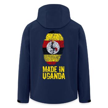 Made In Uganda - Men’s Recycled Softshell Jacket by Stanley/Stella - navy - Back - AI Model Male 185 light (185cm)