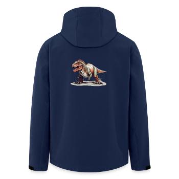 T-Rex-Dinosaurier - Recycelte Männer Softshell-Jacke von Stanley/Stella - Navy - Hinten - AI Model Male 185 light (185cm)