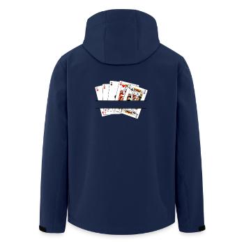 Volles Haus-Textbanner - Recycelte Männer Softshell-Jacke von Stanley/Stella - Navy - Hinten - AI Model Male 185 light (185cm)