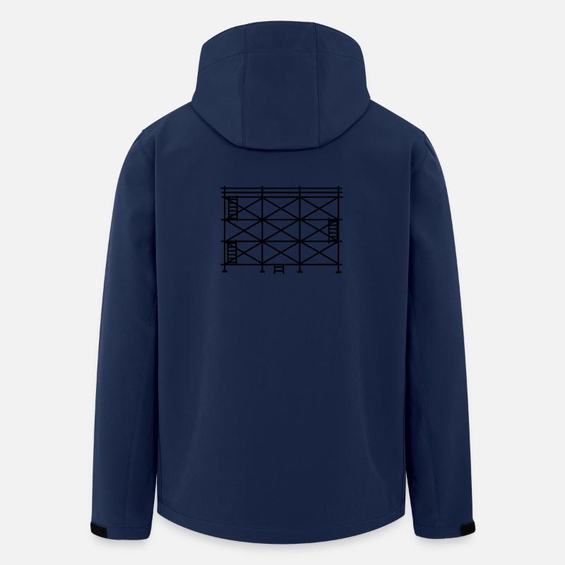 Gerüstsilhouette, Baugerüst - Recycelte Männer Softshell-Jacke von Stanley/Stella - Navy