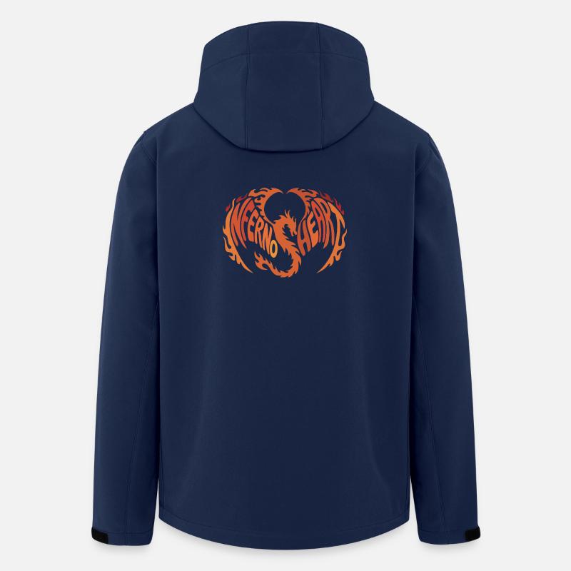 Conception de la flamme du cœur infernal - Veste softshell homme en polyester recyclé Stanley/Stella - marine