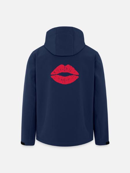 Mund - Kuss - Lippen - Kiss - Recycelte Männer Softshell-Jacke von Stanley/Stella - Navy