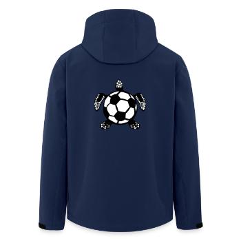 soccer football turtl animal turtle logo - Men’s Recycled Softshell Jacket by Stanley/Stella - navy - Back - AI Model Male 185 light (185cm)