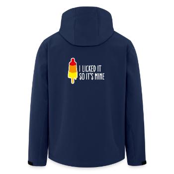 I licked it so it's mine Lecken Eis am Stiel geil - Recycelte Männer Softshell-Jacke von Stanley/Stella - Navy - Hinten - AI Model Male 185 light (185cm)