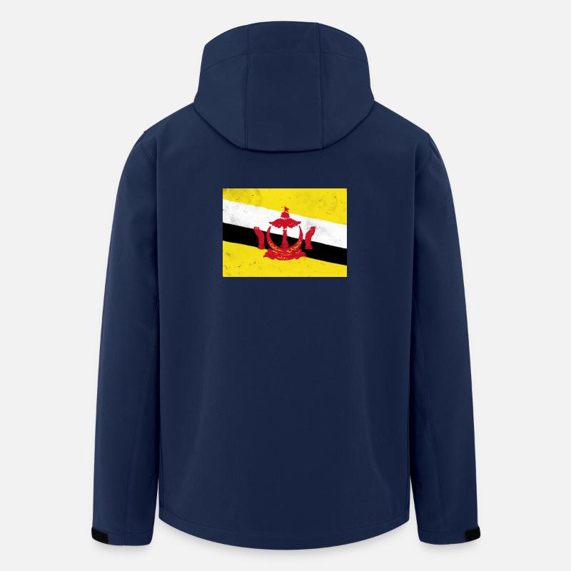 Flagge von Brunei - Recycelte Männer Softshell-Jacke von Stanley/Stella - Navy