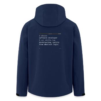 Software Developer Coding Terminal Shirt - Recycelte Männer Softshell-Jacke von Stanley/Stella - Navy - Hinten - AI Model Male 185 light (185cm)