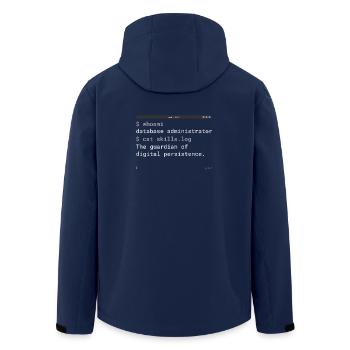 Database Administrator Terminal Design - Recycelte Männer Softshell-Jacke von Stanley/Stella - Navy - Hinten - AI Model Male 185 light (185cm)