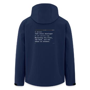 Full Stack Developer Terminal Design - Recycelte Männer Softshell-Jacke von Stanley/Stella - Navy - Hinten - AI Model Male 185 light (185cm)