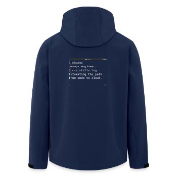 DevOps Engineer Terminal - IT Design - Recycelte Männer Softshell-Jacke von Stanley/Stella - Navy - Hinten - AI Model Male 185 light (185cm)