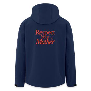 Respecte ta mère - Veste softshell homme en polyester recyclé Stanley/Stella - marine - Dos - AI Model Male 185 light (185cm)