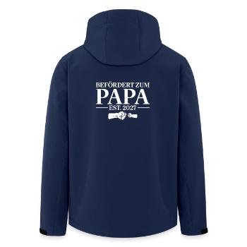 Befördert zum Papa 2027 Schwangerschaft ankündigen - Recycelte Männer Softshell-Jacke von Stanley/Stella - Navy - Hinten - AI Model Male 185 light (185cm)