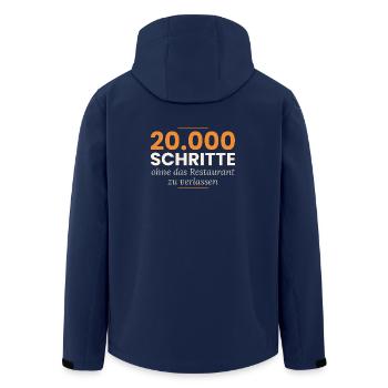 20.000 Schritte ohne das Restaurant zu verlassen - Recycelte Männer Softshell-Jacke von Stanley/Stella - Navy - Hinten - AI Model Male 185 light (185cm)