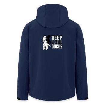 Dinosaur T-Shirt for Healthy People - Men’s Recycled Softshell Jacket by Stanley/Stella - navy - Back - AI Model Male 185 light (185cm)