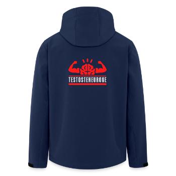 Testosteneuron - Recycelte Männer Softshell-Jacke von Stanley/Stella - Navy - Hinten - AI Model Male 185 light (185cm)