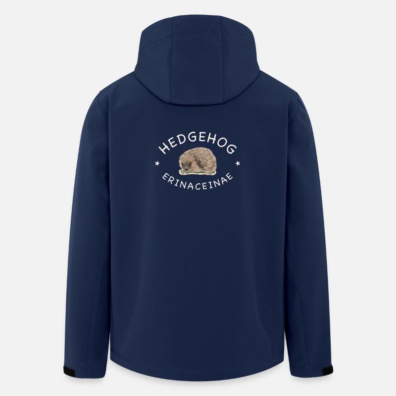 Echter Igel, wissenschaftlicher Name, Englisch - Recycelte Männer Softshell-Jacke von Stanley/Stella - Navy
