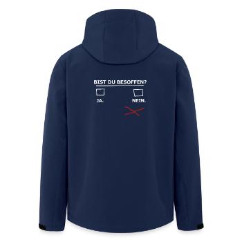 Bier Besoffen - Recycelte Männer Softshell-Jacke von Stanley/Stella - Navy - Hinten - AI Model Male 185 light (185cm)