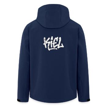 Kiel Graffiti Oldschool Hip Hop - Men’s Recycled Softshell Jacket by Stanley/Stella - navy - Back - AI Model Male 185 light (185cm)