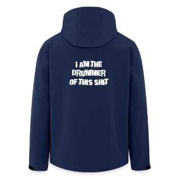 Band Drummer  - Recycelte Männer Softshell-Jacke von Stanley/Stella - Navy - Hinten - AI Model Male 185 light (185cm)