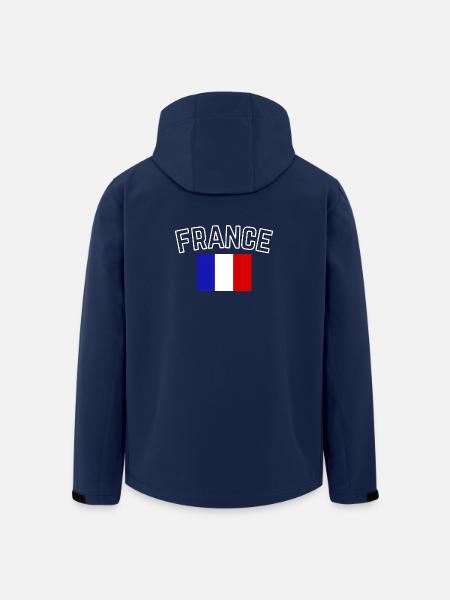 Frankreich – Französische Flagge - Recycelte Männer Softshell-Jacke von Stanley/Stella - Navy