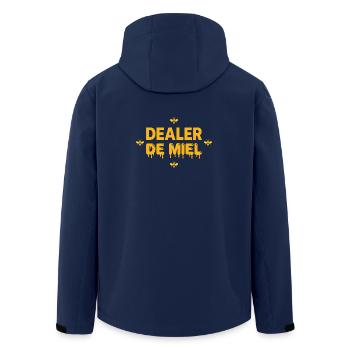 Dealer De Miel Drôle Cadeau Apiculture - Veste softshell homme en polyester recyclé Stanley/Stella - marine - Dos - AI Model Male 185 light (185cm)