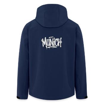 Munich Graffiti Hip_Hop - Men’s Recycled Softshell Jacket by Stanley/Stella - navy - Back - AI Model Male 185 light (185cm)