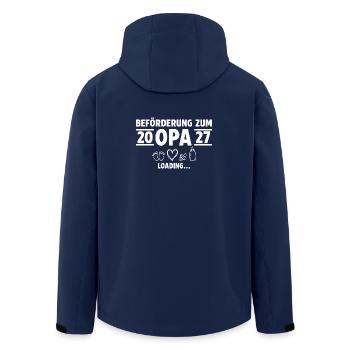 Beförderung zum Opa 2027 loading - Recycelte Männer Softshell-Jacke von Stanley/Stella - Navy - Hinten - AI Model Male 185 light (185cm)