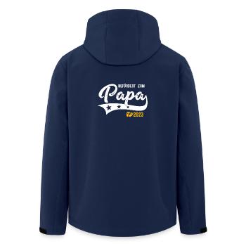 Befördert zum Papa 2023 Babyfüße - Recycelte Männer Softshell-Jacke von Stanley/Stella - Navy - Hinten - AI Model Male 185 light (185cm)