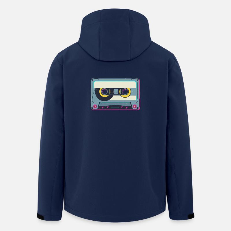 Retro Kassette - Recycelte Männer Softshell-Jacke von Stanley/Stella - Navy