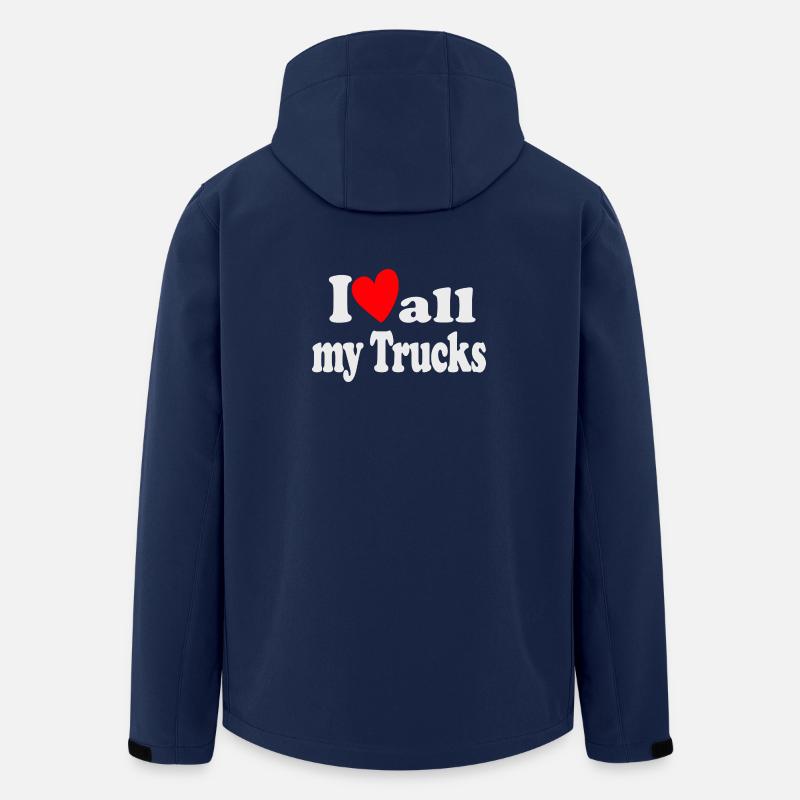I Love All My Trucks - Recycelte Männer Softshell-Jacke von Stanley/Stella - Navy