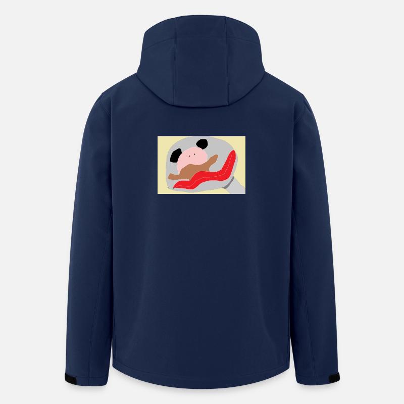 Panda mit roter Zunge - Recycelte Männer Softshell-Jacke von Stanley/Stella - Navy