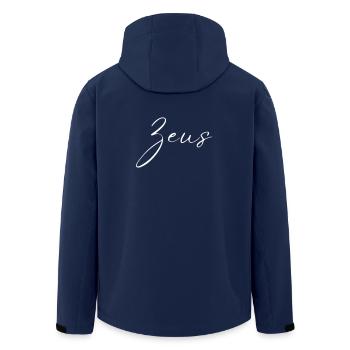 Zeus Name T-Shirt Geschenk Für Männer - Recycelte Männer Softshell-Jacke von Stanley/Stella - Navy - Hinten - AI Model Male 185 light (185cm)