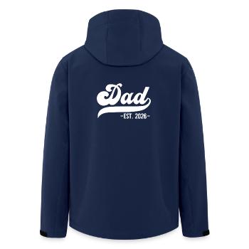 Dad EST. 2026 – Perfekt für neue Papas - Recycelte Männer Softshell-Jacke von Stanley/Stella - Navy - Hinten - AI Model Male 185 light (185cm)