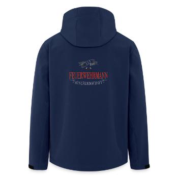 Feuerwehrmann aus Leidenschaft - Recycelte Männer Softshell-Jacke von Stanley/Stella - Navy - Hinten - AI Model Male 185 light (185cm)