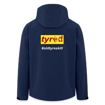 Müde, erschöpfte Mutter - Recycelte Männer Softshell-Jacke von Stanley/Stella - Navy - Hinten - AI Model Male 185 light (185cm)