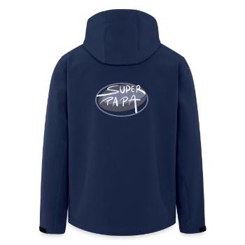 Super Papa - Recycelte Männer Softshell-Jacke von Stanley/Stella - Navy - Hinten - AI Model Male 185 light (185cm)