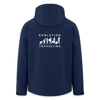 Evolution Travelling white - Recycelte Männer Softshell-Jacke von Stanley/Stella - Navy - Hinten - AI Model Male 185 light (185cm)