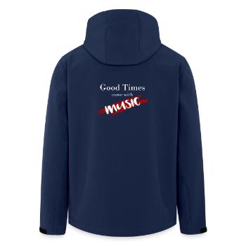 Good Times - Recycelte Männer Softshell-Jacke von Stanley/Stella - Navy - Hinten - AI Model Male 185 light (185cm)