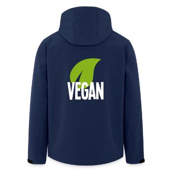 Vegan Shirt - Men’s Recycled Softshell Jacket by Stanley/Stella - navy - Back - AI Model Male 185 light (185cm)